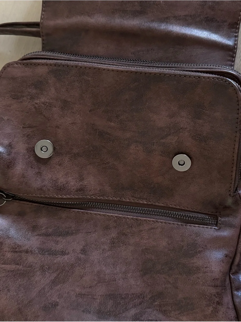Angel Kiss Backpack / Purse Vegan Leather Zipper‎ Magnetic Flap